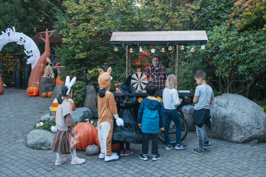 Kids dressed up in costume for Halloween at Canyon Frights