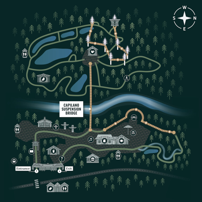 park map suspension bridge location